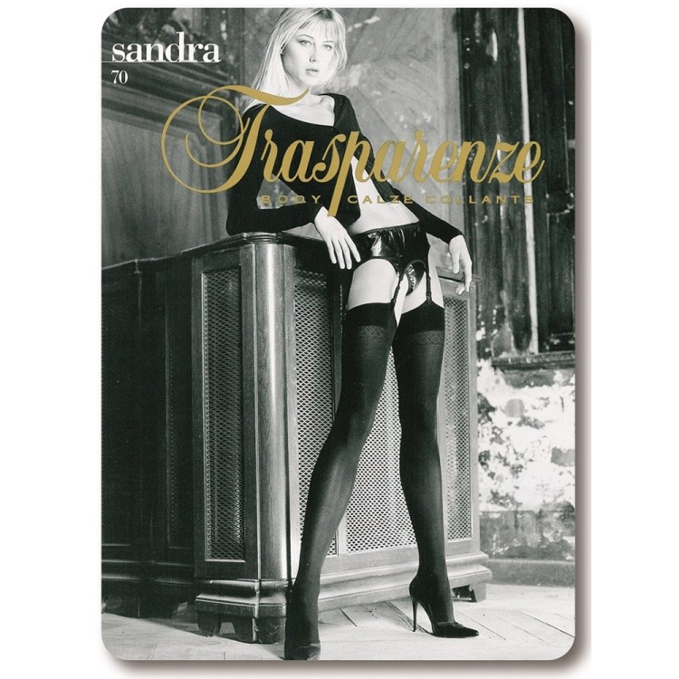 双层袜口半透明吊带长筒袜春秋