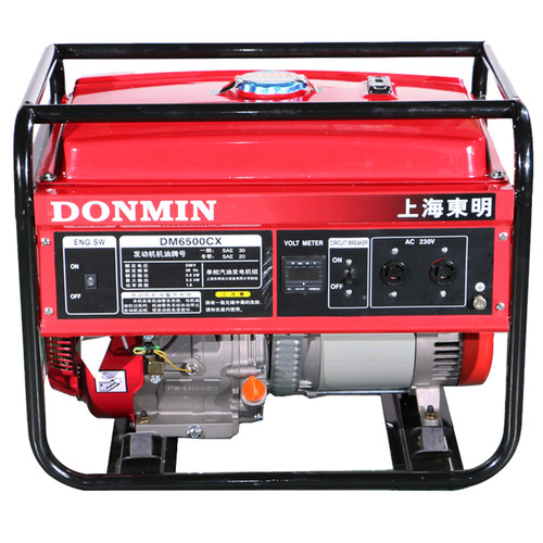 正品上海东明单相220V汽油5KW小型发电机户外银行应急DM6500CX