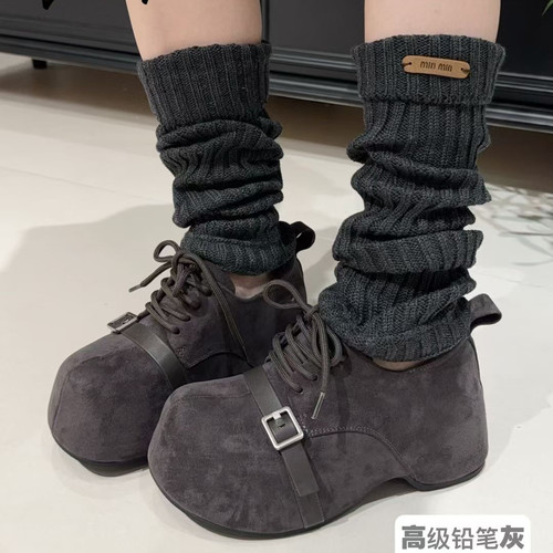 增高6cm ～小个子厚底勃肯鞋女英伦风时尚百搭大头鞋小众休闲单鞋