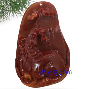 黄龙玉马手把件寿山石雕马上有福手玩件玉石把玩件马上成功玉把件