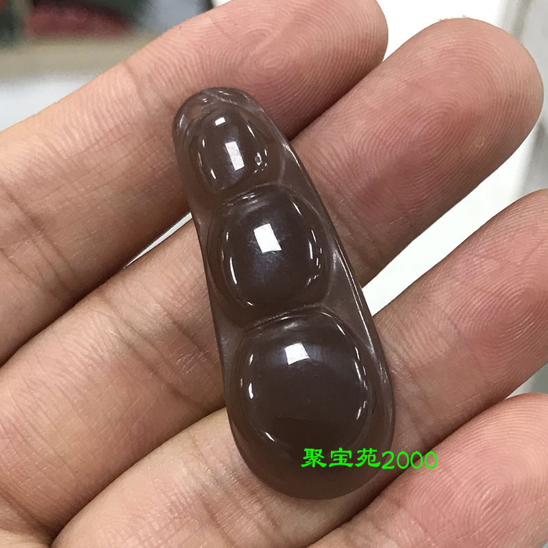 新疆和田玉福豆挂件四季豆