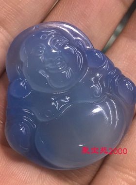 弥勒佛吊坠玛瑙玉髓笑佛