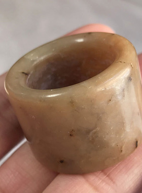 天然新疆和田玉糖玉扳指男款文玩玉石指环大拇指戒指手把件玉戒圈