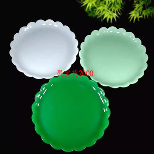 阿富汗玉石茶杯酒盘菜盘白玉水果盘圆形茶具餐具别墅客厅餐桌家用