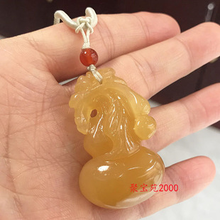 天然黄龙玉精雕葫芦挂件黄玉石葫芦吊坠福禄寿挂件招财纳福项链坠