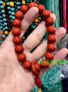 天然原矿红玛瑙手链手持