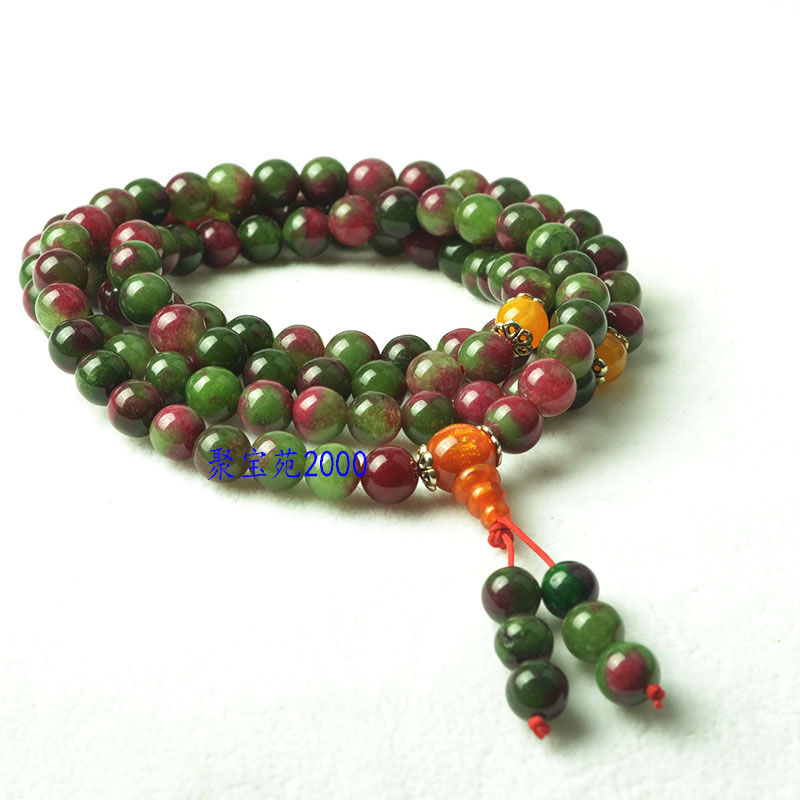 红绿宝佛珠手串男女手链