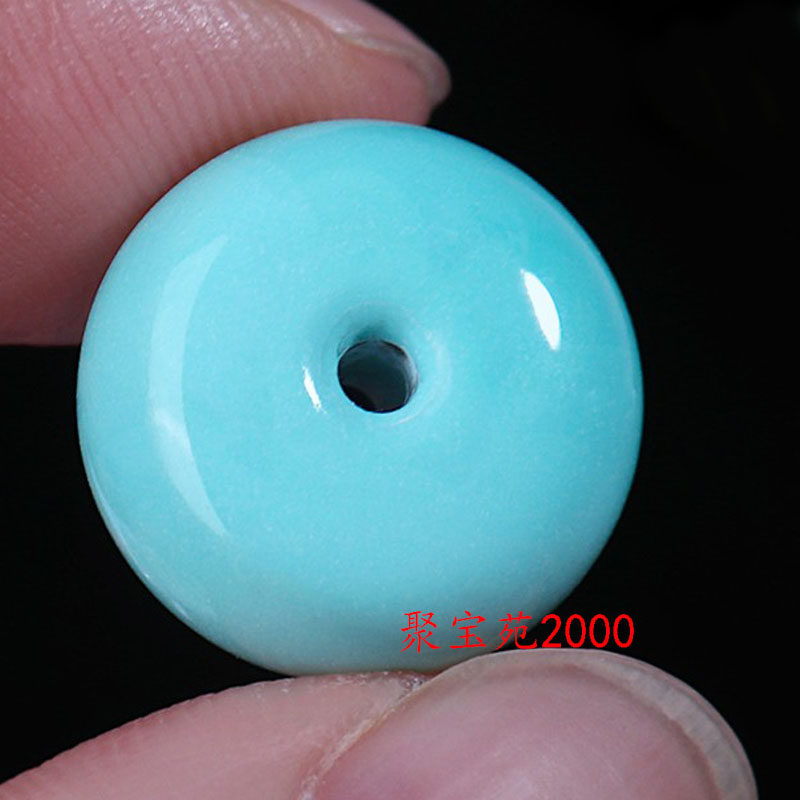 새로운 모조 후베이 원래 광산 청록색 안전 버클 펜던트 베이글 펜던트 편지지 팔찌 액세서리 느슨한 구슬 펜던트