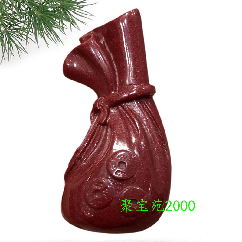 朱砂钱袋吊坠男女挂件情侣项链