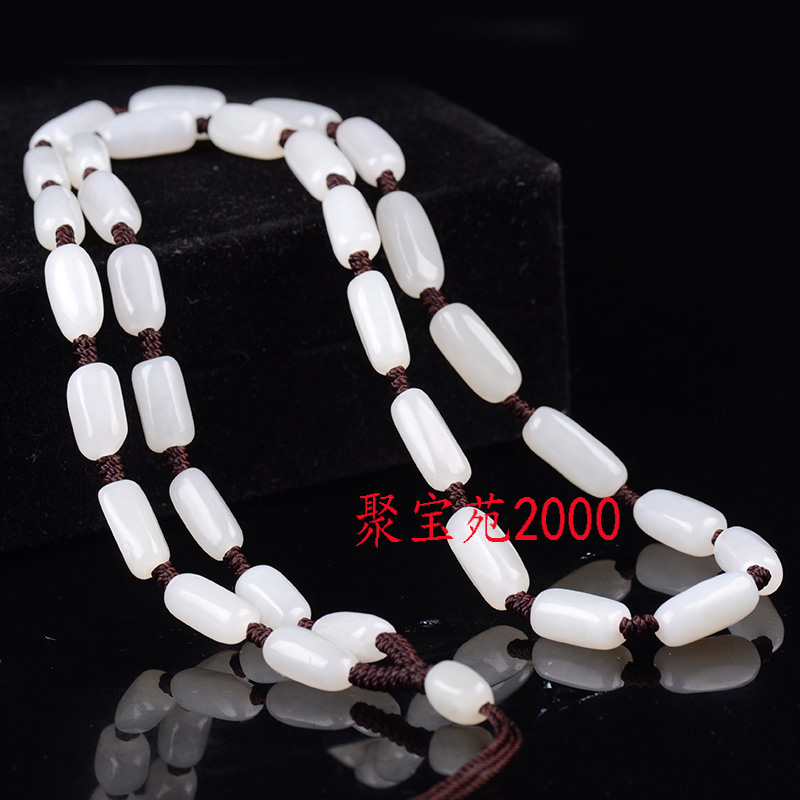 新疆和田玉项链随形原石项链玉器吊坠挂绳男女款白玉挂坠挂链玉链