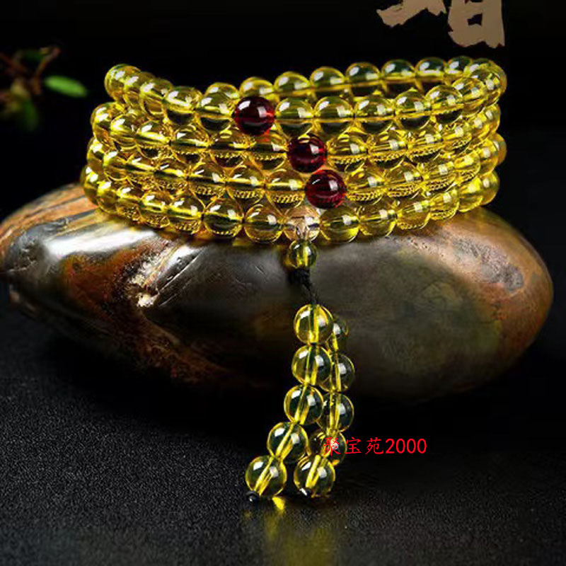 琥珀手串蓝珀108颗项链手串