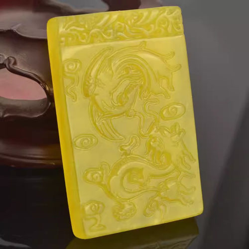 天然岫玉龙凤呈祥玉佩男女玉石祥云牌子吊坠岫玉玉牌项链汉服腰佩