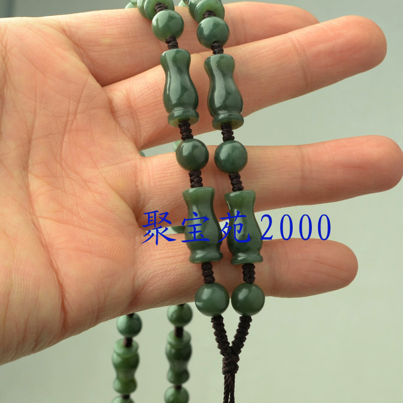 新疆和田玉项链青玉挂绳原石雕刻花瓶平安挂坠绳子男女款吊坠链子