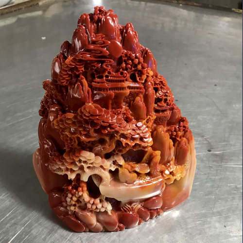 寿山石山水风景家居装饰玉石摆件