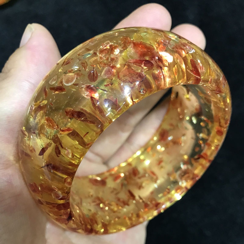 波罗的海天然蜜蜡手镯女款花珀