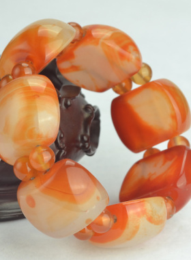 天然冰种红玛瑙男士手