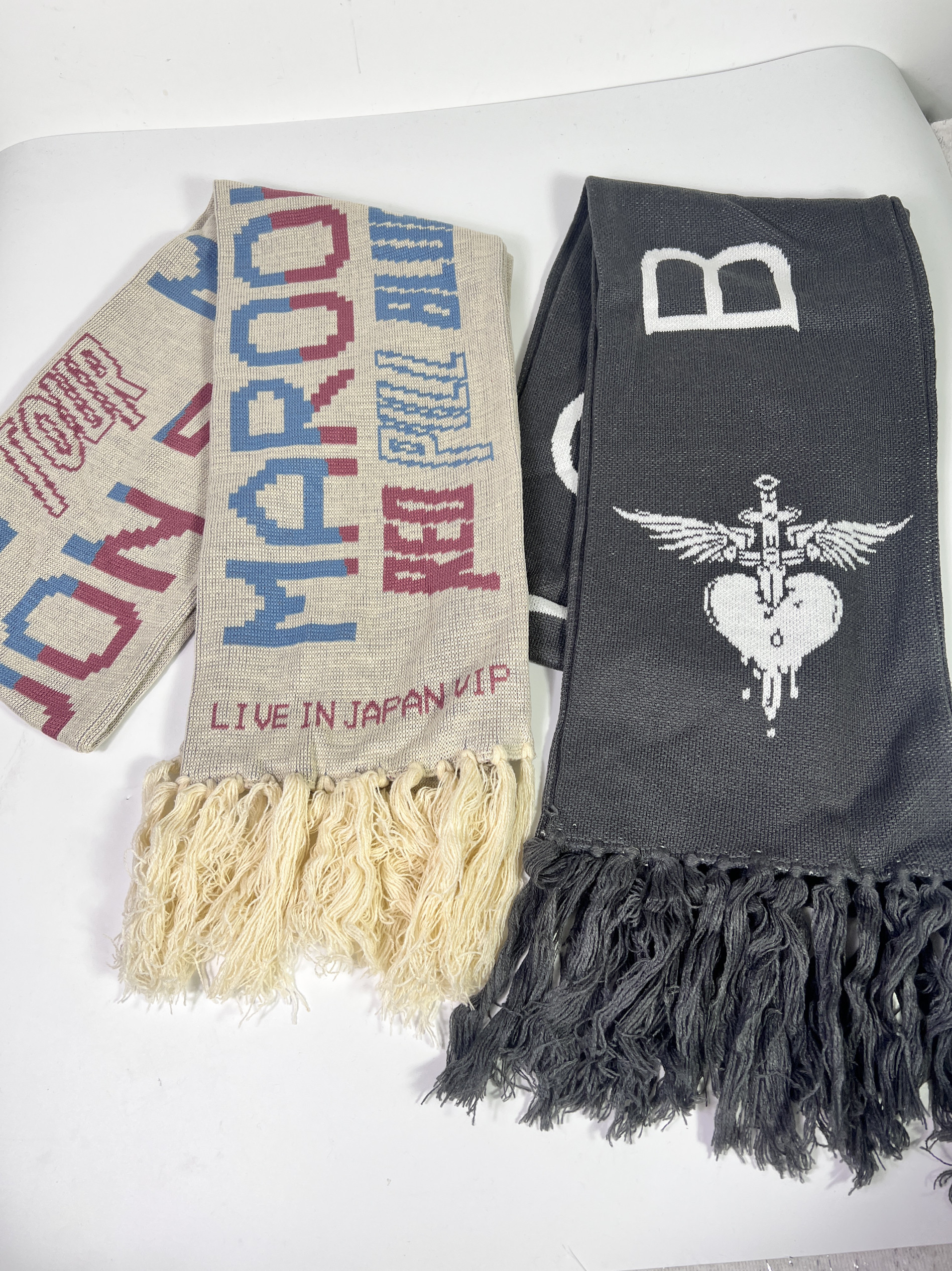 日单复古流苏围巾针织双面提花长围巾男女同款秋冬保暖围脖