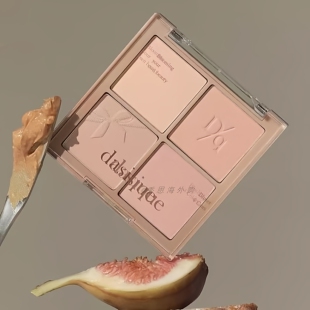 韩国dasique代曦可四色腮红盘无花果10一体盘腮紫自然裸妆多功能