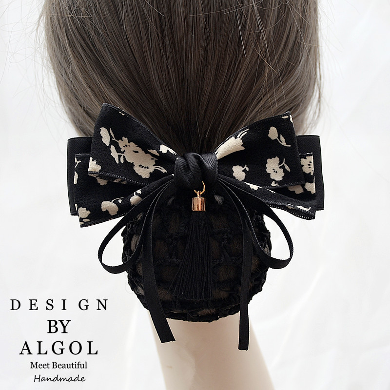 顶夹水墨织带流苏发网空乘