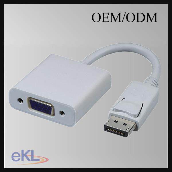 Display port转VGA 转接线 MAC视频转换线 苹果电脑接投影与 ekl