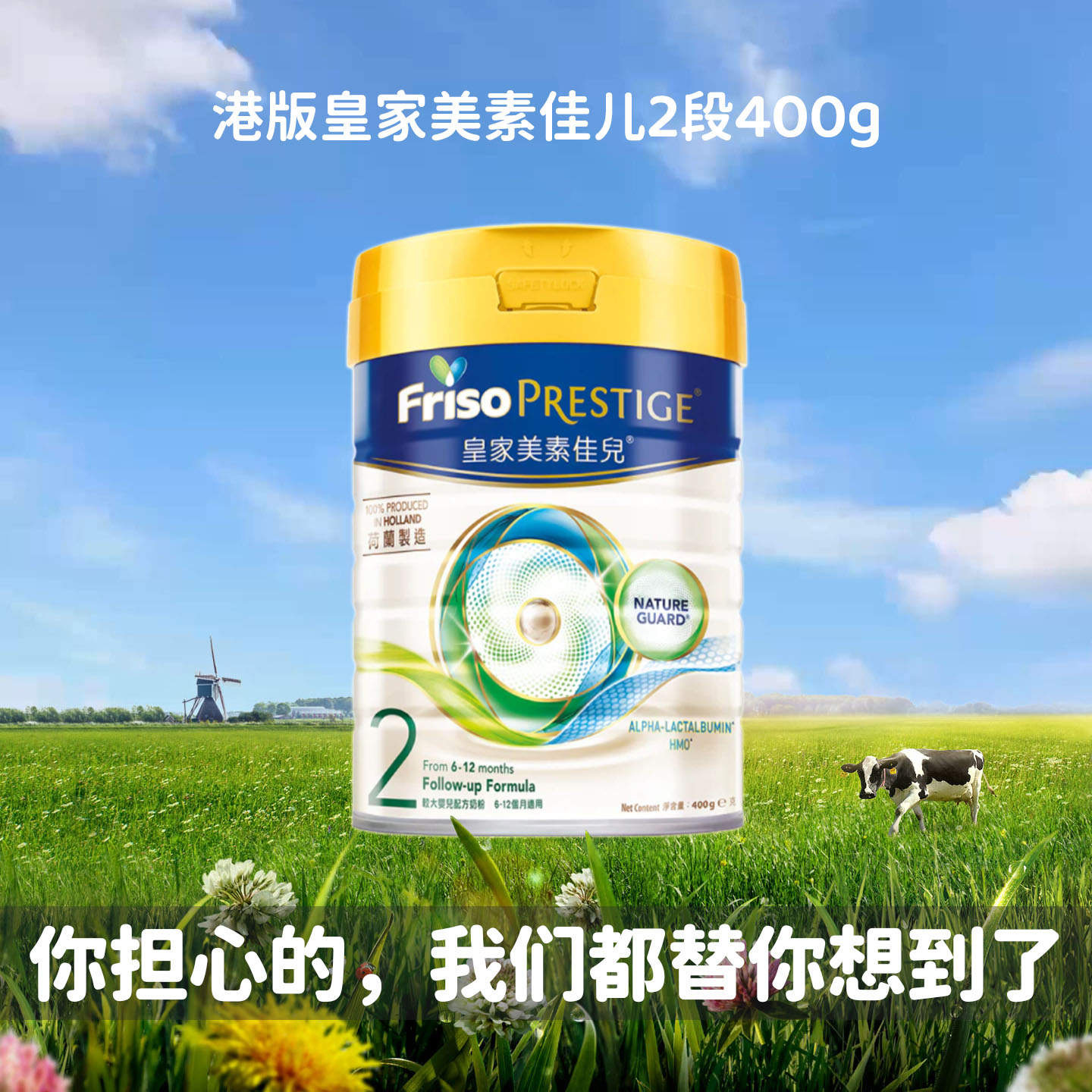 皇家美素佳儿2段港版400g小罐试用装婴儿幼儿奶粉二段荷兰进口克