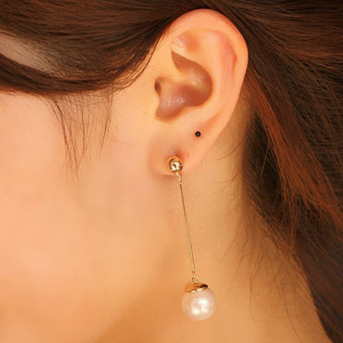 耳坠日韩风长款防过敏珍珠