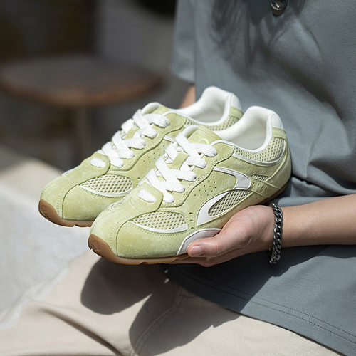 MRA苹果绿赛车鞋夏季透气德训鞋薄底运动休闲百搭潮鞋子男女同款