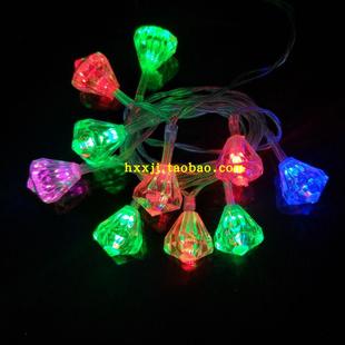 钻石led电池灯闪灯串灯绳灯串星星婚庆圣诞节日卧室阳台装饰彩灯