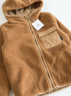 欣易雪法单童装 加拿大纯元 童装 保暖柔软加厚外套羊羔毛