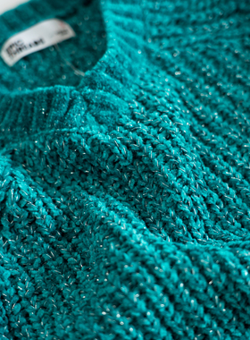 欣易雪法单童装针织衫女童毛衣休闲新款秋冬季百搭软软的纯色