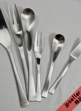 日本 燕振兴 爱丁堡系列不锈钢餐具 哑光拉丝 正餐叉勺 GD受赏
