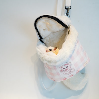 蜜袋鼯仿濑兔毛窝包双用单肩