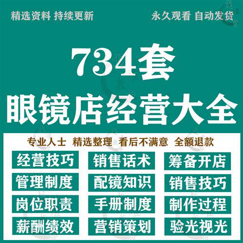 眼镜店经营管理制度门店员工销售T话术培训营销促销推广活动方案