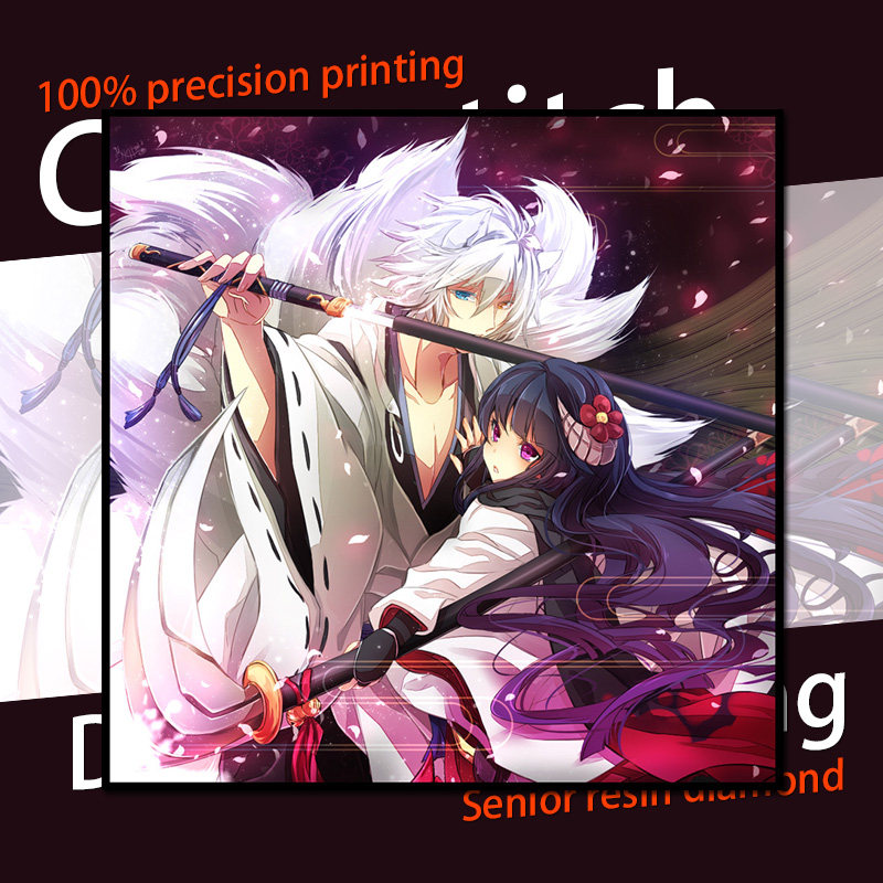 【新品】动漫 妖狐x仆ss 十字绣 钻石画御狐神双炽白鬼院凛凛蝶