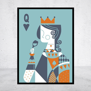 新品 5D钻石画创意创艺图片Q皇后方圆钻满贴十字绣满绣印花包邮