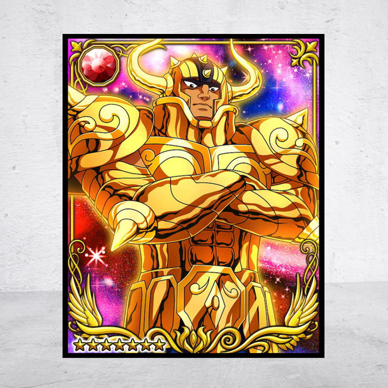 【新品】5D钻石画黄金圣斗士金牛座方圆钻满贴十字绣满绣印花包邮