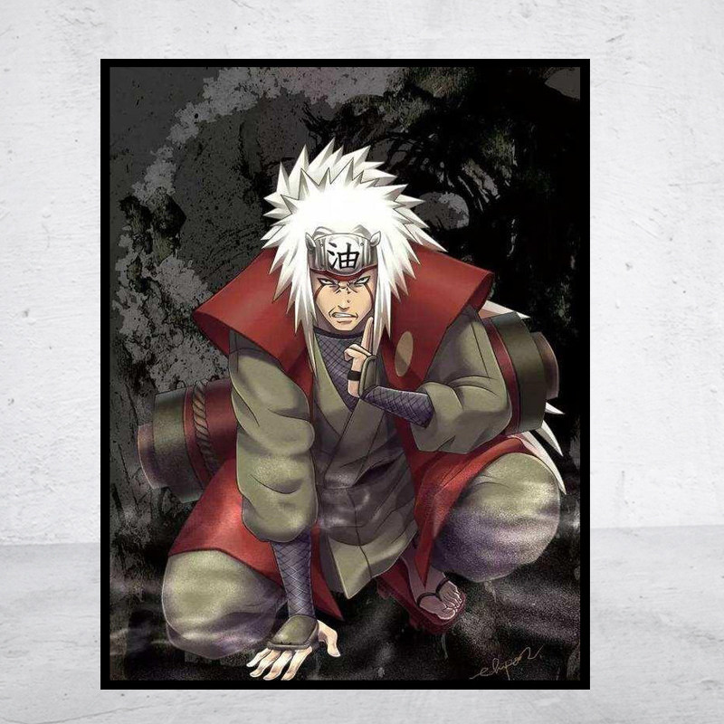 【新品】动漫5D钻石画火影忍者自来也方圆钻满贴十字绣满绣印花