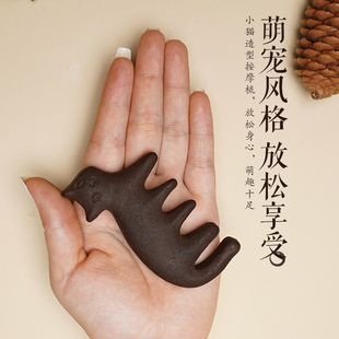 中药天年香小猫经络刮痧佛珠手把件合香珠养生发梳子香牌按摩经络