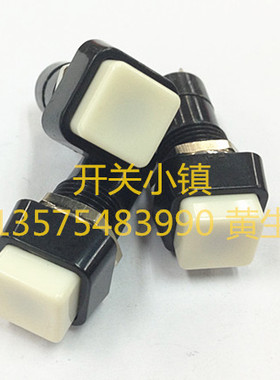 SCI台湾新进进口自锁按钮开关 2脚R13-23系列 方形 白色按键