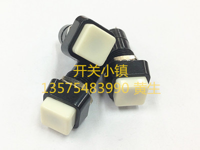 SCI台湾新进进口自锁按钮开关 2脚R13-23系列 方形 白色按键