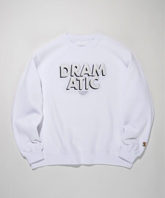 日本潮牌限量版DRAMATIC圆领套头宽松纯棉卫衣男女同款15000+日元