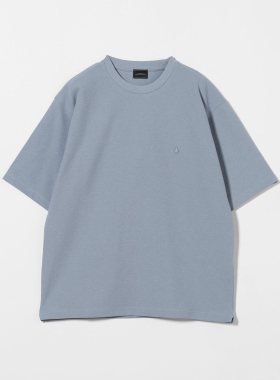 日本GLR纯色水滴刺绣纯色短袖T恤男女同款情侣装