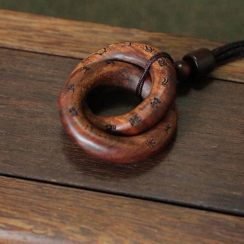 【雷祖十字天经】道家九字真言枣木乾坤圈 强力护佑 挂绳项链