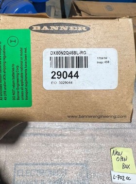 BANNER ENGINEERING DX80N2Q45BL-RG / 29044 传感器全新开箱 STK