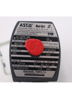 全新 开箱 Asco EF8320G132 REDHAT 1/8 英寸电磁阀库存 G830A
