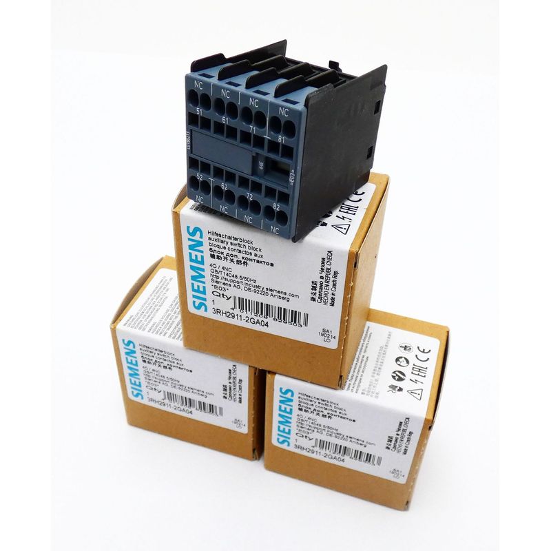 3x Siemens 3RH2911-2GA04 3RH2 911-2GA04 E:03 Hilfsschalterbl