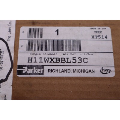 PARKER 145PSIG 120/60VAC 4:1伏安 PNEUMATIC SOLENOID VAE 全