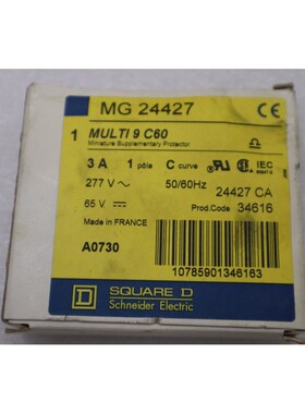 全新 开箱 SQUARE D244 MG27 保护器 277VAC 3A 1 POLE STK H1075