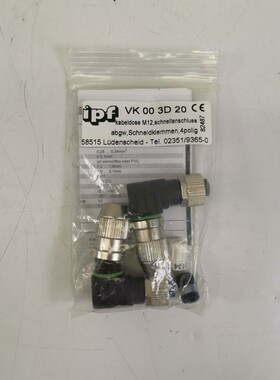 IPF VK003D20 M12 Stecker Kabeldose 2er Packung NEU
