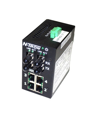 N-Tron 306FX2-ST 不可控制/ 非托管的 以太网交换机 10-30V 0.5A